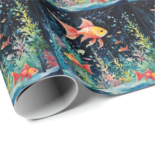 魚の夢の国、水族館の完成。 ラッピングペーパー (ロールコーナー)