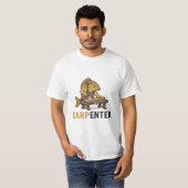 魚の大工ジョークデザイン Tシャツ (正面フル)