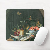 魚の大皿が付いている静物画 マウスパッド (マウス)