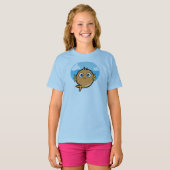 魚の女の子のTシャツとしてブーイング Tシャツ (正面フル)