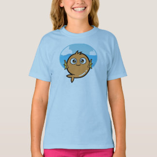 魚の女の子のTシャツとしてブーイング Tシャツ