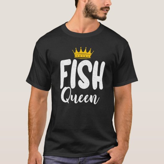 魚の女王 魚の飼い主 プレミアム Tシャツ (正面)