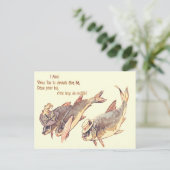 魚の家族4月の愚か者の日 ポストカード (スタンド正面)