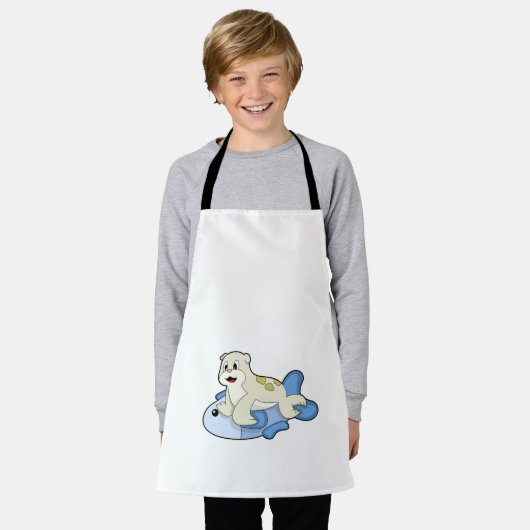 魚の封印 エプロン (着用した状態)