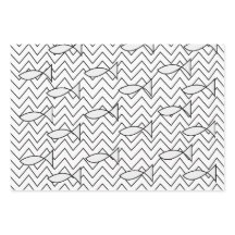 魚の山形のストライプ幾何学的パターン