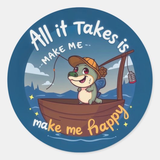 魚の巡り巡お洒落り ラウンドシール (正面)