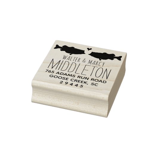 魚の差出人住所スタンプ結婚-'s Animals ラバースタンプ (スタンプ)