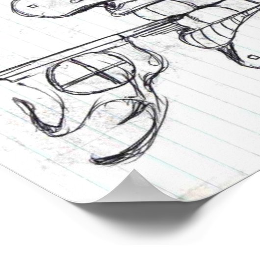 魚の建物 ポスター (角)