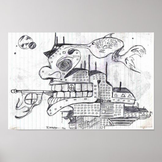 魚の建物 ポスター (正面)