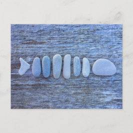 魚の形をしたロックアート ポストカード