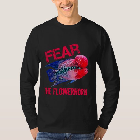 魚の怪魚の花輪 Tシャツ (正面)