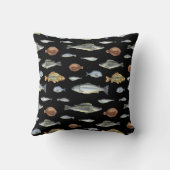 魚の恋人2デザインうなぎサーモンフラウンダーカープ クッション (裏面)