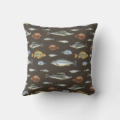 魚の恋人2デザインうなぎサーモンフラウンダーカープ クッション (裏面)