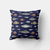 魚の恋人2デザインうなぎサーモンフラウンダーパーチ クッション (裏面)