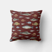 魚の恋人2デザインうなぎサーモンフラウンダーパーチ クッション (裏面)