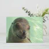 魚の招待状が付いているシール 招待状 (スタンド正面)