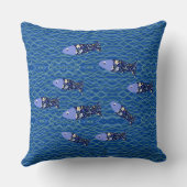 魚の指の漁夫の海手 クッション (裏面)