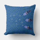 魚の指の漁夫の海手 クッション (正面)