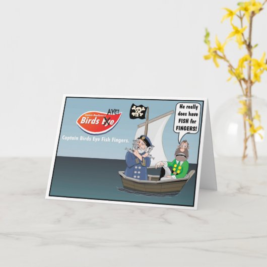 魚の指 カード (黄色い花)