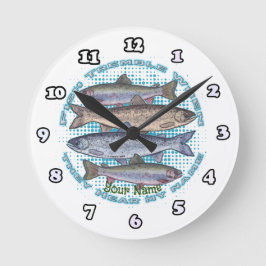 魚の振戦魚釣り ラウンド壁時計