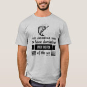魚の支配魚釣り Tシャツ (正面)