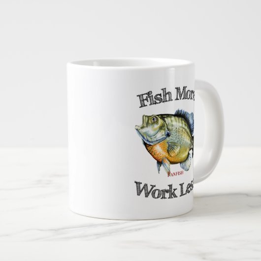 魚の数が多いほど効果が少ない ジャンボコーヒーマグカップ (正面右)