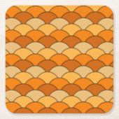 魚の日本の鱗 スクエアペーパーコースター (正面)