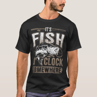 魚の時どこかの魚釣りだおもしろい Tシャツ