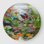魚の時計 ラージ壁時計 (正面)