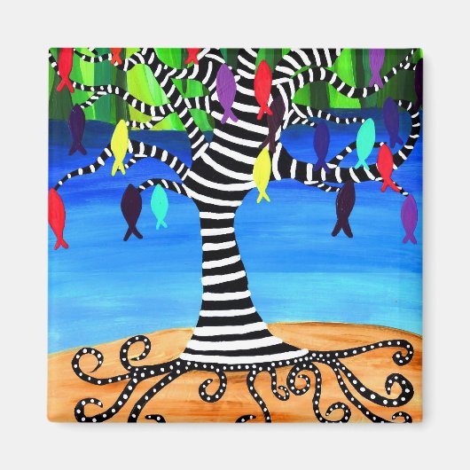 魚の木 マグネット (正面)