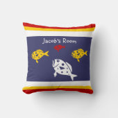 魚の枕の名前でパーソナライズ クッション (正面)