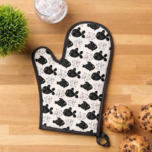 魚の柄 鍋つかみ (トップダウン)