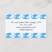 魚の柄，青い魚，魚屋，水族館 名刺 (裏面)