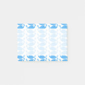 魚の柄、魚の柄、青い魚 ポストイット (正面)