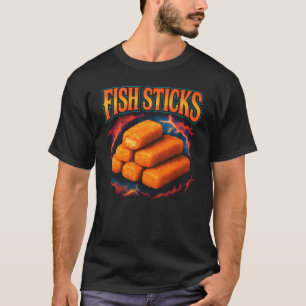 魚の棒お気に入りの90代風変わり魚の棒 Tシャツ