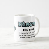 魚の水のしるし占星術のを魚 コーヒーマグカップ (正面右)