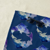 魚の水彩アートビーチタオル ビーチタオル (インサイチュ)