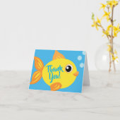 魚の水族館ありがとう1stバースデーカード カード (黄色い花)