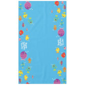 魚の水族館かわいい最初の誕生日テーブルクロス テーブルクロス (正面)