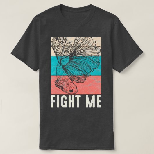 魚の水族館のオーナーと戦う私にBetta Tシャツ (デザイン正面)