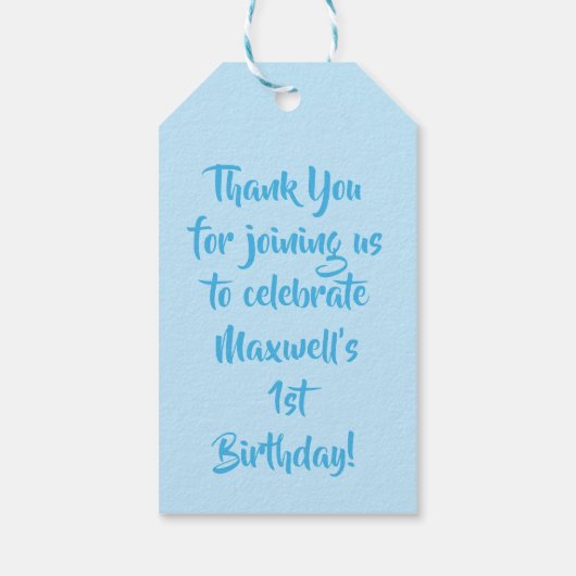 魚の水族館バースデーパーティーありがとうギフトラベル ギフトタグ (裏面)