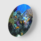 魚の水族館時計 ラウンド壁時計 (傾斜)