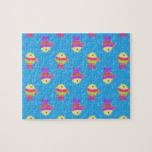 魚の水柄 ジグソーパズル (横)