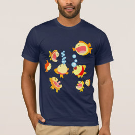 魚の水槽のカートゥーンTシャツ Tシャツ