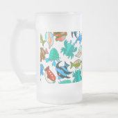 魚の水槽 フロストグラスビールジョッキ (左)