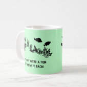 魚の水泳の珊瑚礁 コーヒーマグカップ (正面左)