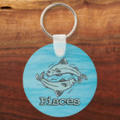 魚の水記号キーチ占星術のェーンを魚釣りする キーホルダー (裏面)
