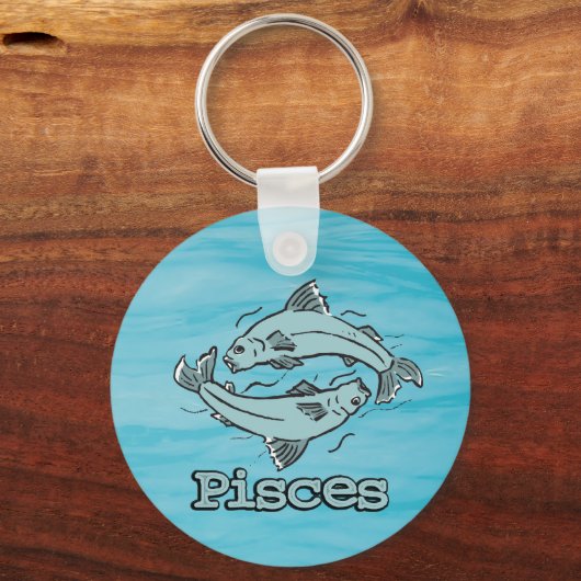 魚の水記号キーチ占星術のェーンを魚釣りする キーホルダー (裏面)