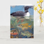 魚の池の魚 カード (黄色い花)