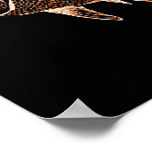 魚の沿岸航海の海ビーチシーブラック ポスター (角)